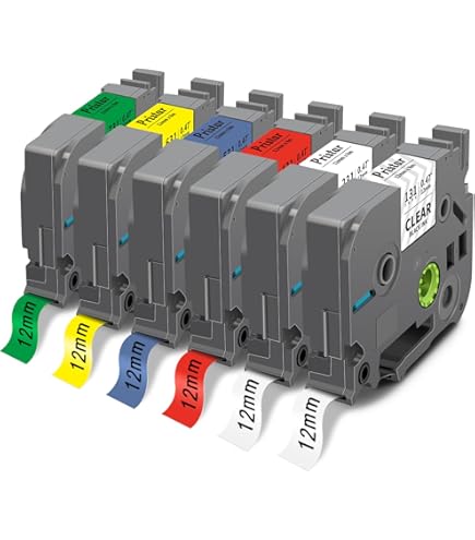 Nastro Etichette Compatibile Dymo - 5 Rotoli, 9mm X 7m, Nero Su Bianco - Per LabelManager 120P, 160, 420P E Altri - Foto 9