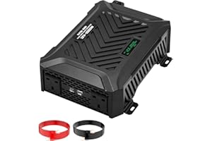 DATOUBOSS 2000W Inverter 12V DC to 240V AC, 4000W Peak Pure Sine Wave Inverter Power Converter with 2 UK Sockets, USB Port and LCD Display for Off-grid, Home, Laptop, RV, Truck, Boat and Camping