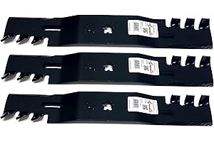 CRAFTSMAN Zestaw 3 sztuk, wyprodukowane w USA wytrzymałe zastępcze ostrza do mulczowania do rzemiosła, Poulana, Husqvarna numery ostrzy 187255, 187256 lub 187254