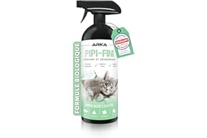 ARKA Détachant urine chat 750 ml – spray enzymatique contre odeurs d’urine, vomi & excréments – nettoyant biodégradable sans produits chimiques – textile, litière, canapé, tapis – Pipi-Weg