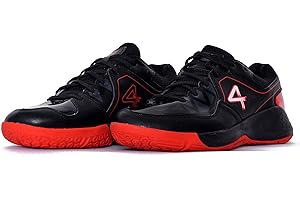 4 WITH QUIVE SEGA QUIVE Kids Hyper 4, Lace Up Badminton Shoes, Unisex, Court Footwea Non-Marking Non-Slip | Badminton | Tennis | Squash | Table-Tennis | Multi-Purpose | Trainers Additional | Cushion Support