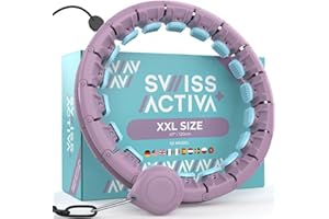 Swiss Activa+ Cerceaux Hula Hoop Fitness Minceur pour Adulte- Houla Hop Fitness Perte de Poids - Cerceaux Amincissant - Oulaoup Fitness - Cerceaux Fitness - Easy Slim Cerceaux Pilates