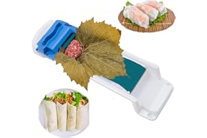 TenaLucy Machine À Rouler les Sushis,Rouleau de Viande Végétale Rouleau Viande aux Légumes Sushi Roll Maker Rouleau Feuilles Raisin Kit Sushi,pour Garnitures de Viande,Sushis,Petits Pains,Légumes