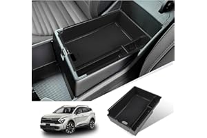 GIUD Compatible avec Kia Sportage NQ5 (AT) 2022 2023 Plateau de Rangement pour Console Centrale, Organisateur de Console Centrale pour le Rangement de Petits Objets Kia Sportage NQ5 Accessoires (Noir)