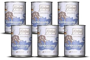 MjAMjAM - Comida húmeda premium para perros - Wellness - Digestión - Pavo, pack de 6 (6x400g), sin cereales