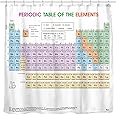 Updated Periodic Table of Elements Chemical Shower Curtain. Waterproof Fabric Scientific Chart. Soft and Odorless.