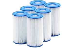 SOKANA 6 x Filtro Piscina para Piscinas Cartucho de Filtro Tipo A - C de Repuesto para Depuradora Piscina 59900E 29000E Bestway III 58603 58604 56637 56638 56635 56636