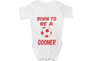 Print4U Born to Be A Gooner Football Babygrow Babies Gift Vest Babies Clothing