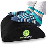 ErgoFoam Fußstütze Schreibtisch | Ergonomische Premium Samt Fußbank | Fußhocker | Bequemste Fussbank der Welt | Fusshocker ge
