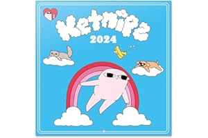 Grupo Erik: Calendario Ketnipz 2024 da Muro, 12 mesi + 4 in omaggio, 30x30cm FSC®, ideale come Calendario 2024 da parete, Calendario ufficio 2024, Calendario divertente 2024