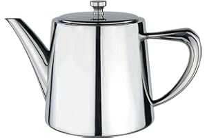 Café Olé DW-024 Derwent Teapot, Stainless Steel, 24oz (650ml), 2-3 Cup, Mirror Polished