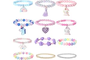 Pinkgarden - Pulseras con cuentas para niños y niñas pequeñas