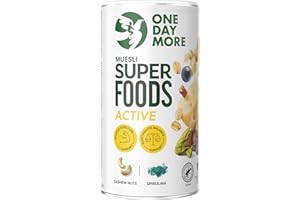 OneDayMore Superfoods Protein Muesli Sans Sucre | 500g Low Carb Muesli Sans Sucre Musli Petit Déjeuner Snack | Muesli Fruits Chocolat Vegan Fit Muesli Manger Des Ingrédients 100% Naturels