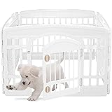 Iris Ohyama, Parc, Cage, Enclos, Chenil pour Chien, Niche pour chien, chat interieur et exterieur avec 4 panneaux et Porte ve