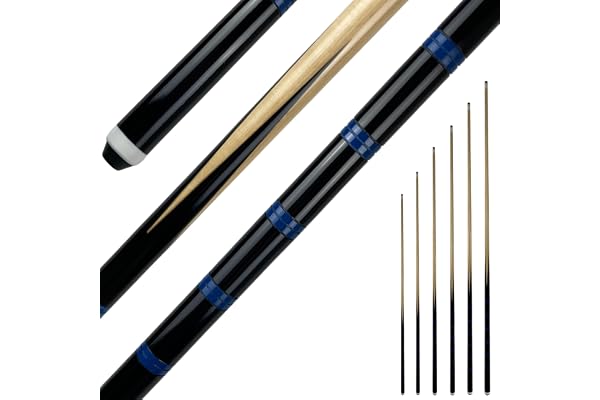 Winsport ett stycke biljardkö ECO, robust poolbiljardkö, 130 cm längd, utbytbar 12 mm skruvtopp, för hemmet, fritid, gastronomi