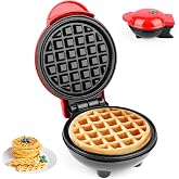 LWMTT Mini Belgian Waffle Maker, Diameter 10 cm, 220 V | 350 W, Classic, Double-Sided Heating, Bubble Waffle Maker, One Perso