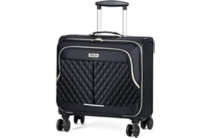 Lekeinchi Laptoptasche mit Rollen, 17,3 Zoll Roll-Laptoptasche Damen Herren für Arbeit/Reisen/Business, Rollbare Laptop-Trolley-Taschen Aktentasche Wasserdicht Untersitz Kabinentasche mit Rad,