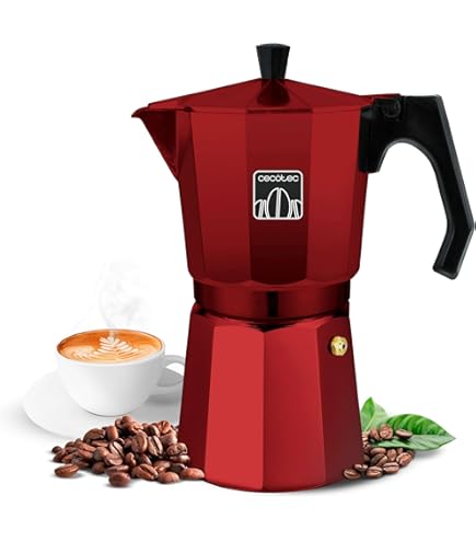 Q.b. FLUO DE By MOPITA, Cafetière 3 Tasses En Aluminium, Guranition En Silicone, Poignée Anti-brûlure, Pour Tous Les Plans De Coton, Pas D' Induction, Couleur Gold : MOPITA