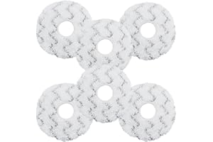 iAmoy Paño de limpieza de repuesto compatible con Ecovacs Deebot X1 Omni,X1 Turbo Aspirador robot, juego de piezas de limpieza, rayas blancas, 6 unidades