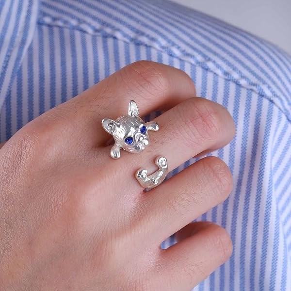 Anello Aperto Regolabile Donna Con Gattino - Placcato Platone, Gioiello Personalizzabile E Comodo