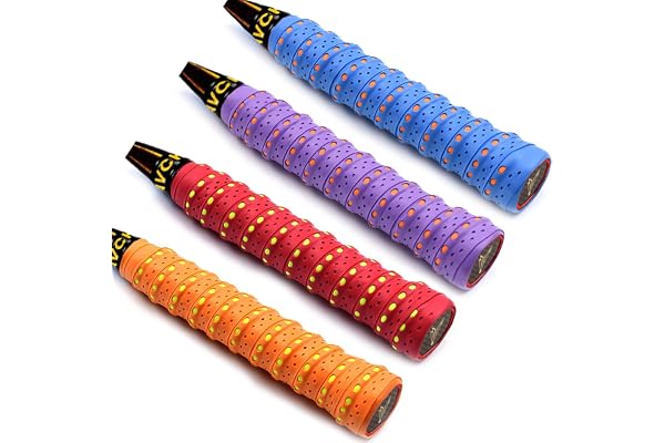 Hayaww 4 Pcs Surgrip Grip de Raquette de Badminton Absorbant, Antidérapant, Respirant pour Raquette de Tennis/Tennis de Table/Canne de Golf/Baseball/Squash
