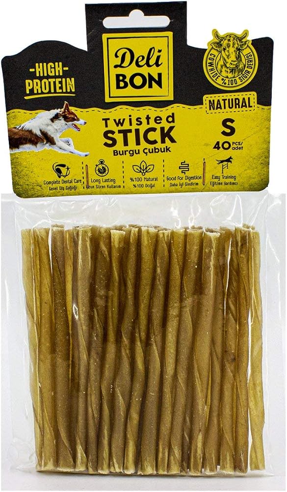 Doggie Delibon Gerçek Deriden İnce Burgu Çubuk, Thınx40Pcs., Natural