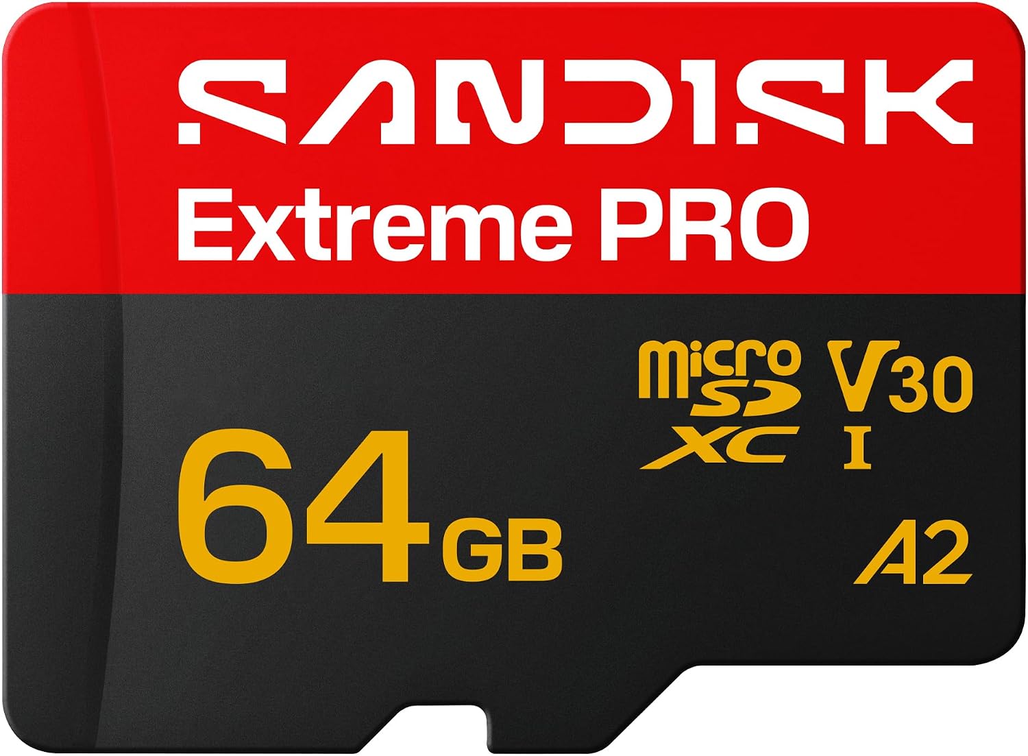 SANDISK Extreme Pro microSDHC Tarjeta UHS-I + SD Adapter, 64 GB (velocidades de Lectura de hasta 200 MB/s y velocidades de Escritura de hasta 90 MB/s, 5K, 3K, 4K UHD, C10, V30, U3, A2)