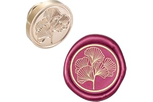 craspire Wax Seal Stamp Head Ginkgo Leaf Removable Seal Brass Stamp Head For Creative Gift Envelopes Invitation Cards Decoration