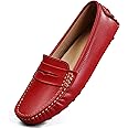Artisure Women's Classic Genuine Leather Penny Loafers Driving Moccasins Casual Slip On Boat Shoes Fashion Comfort Flats