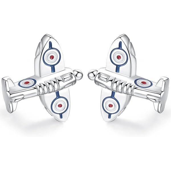 Gemelli Da Uomo Con Aereo | Argento Per Smoking E Camicie | Regalo Elegante Per Matrimoni - Foto 3