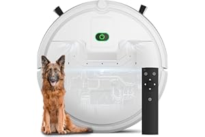 ENCHE Robotic Vacuum Cleaner,2000Pa Super Thin Robotic Vacuum,120Mins Max,Tangle Free,Quiet Cleaning Robot Vacuum for Hardwood Floors Pet Hairs,Dust, & Car