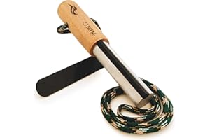 Allume Feu Survie | Pierre à feu 2 en 1 avec tige de magnésium incluse | Firesteel | Accessoire Bushcraft, Randonnée, Camping, Bivouac