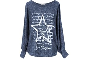 Emma & Giovanni - Sudadera Oversize con Estampado de Estrellas - Mujer
