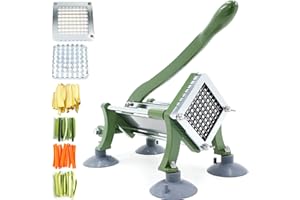 EasyVibe Pommes Frites Commercial Pommesschneider Professioneller mit Saugfüßen Komplettset, 3/8" Klinge