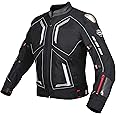 BIKING BROTHERHOOD Unisex Leather Metal Neoprene Standard Length Jacket Black Small