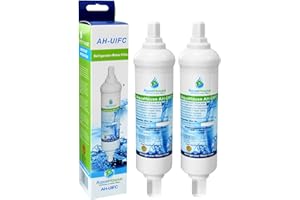 AQUAHOUSE 2x AH-UIFC Compatilbe Wasserfilter für Kühlschrank LG & Hotpoint BL9808, 3890JC2990A, 5231JA2012B, 5231JA2012A & Daewoo DD-7098 - mit Schraubanschluss