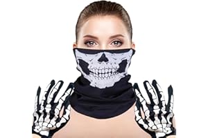 UTEFIF Máscara facial de calavera, máscara de Halloween, disfraz de Halloween para fiestas de Halloween, fiestas de máscaras, fiestas de Pascua, cuentos de hadas, espectáculos de drama de vampiros y