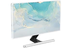 Baocicco Blue Green Marble Monitor Dust Cover 26, 27, 28 Inch Creative Anti-Static Dustproof Monitor Accessories Laptop LCD Cover Modern Screen Monitor Decoration for Tablet Home Office Computer