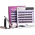 Individual Lashes D Curl 45 Clusters DIY False Eyelashes Reusable Soft Natural Easy Fan Russian Lashes Eyelash Extensions Clear Glue Individual Lashes 10-16mm