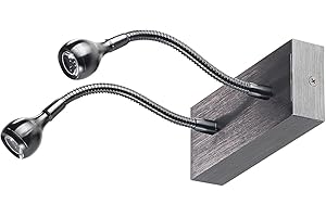 Double lampe de lecture murale avec col de cygne [Lunartec]