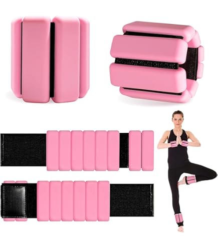 Pesi Da Polso Regolabili In Silicone - Set Di 2 Da 0,5 Kg L'uno - Per Yoga, Fitness, Corsa E Allenamento - Foto 10