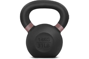 Yes4All pulverlackerad kettlebell med brett handtag 4-32 kg – perfekt för helkroppsträning och styrketräning – kettlebell för tävling