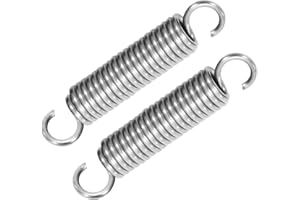 GUNGY Zugfedern mit Haken Edelstahl Zugfeder Spannfeder 90mm Außendurchmesser 18mm Drahtdurchmesser 2,9mm Maximale Zugkraft 24kg 2,9x18x90mm 2 Stück