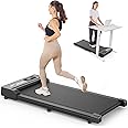 Walking Pad with Handle Bar, Foldable Treadmill with Mat, Touch Control & Remote Control, 2 in 1 Under Desk Treadmill for Home and Office Portable Folding Treadmill with LED Display