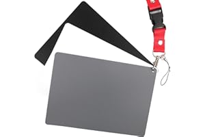 ChromLives White Balance Card, Grey Card 18% Exposure Photography White Gray Card 5.3'' X 7.3'' for Video DSLR and Film Photography