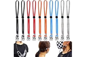 GKZB Sangle de Masque Attache Masque 10 Pièces Extension de Masque avec Boucle Anti-Serrage Masque Extension Réglable pour Femmes Hommes Enfants Anti-Perte Clip Multicolore