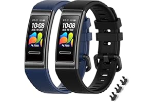 MIJOBS Pasek do zegarka Huawei Band 4 pro/Band 3 pro, wielokolorowy silikonowy pasek, oddychający i miękki, sportowy pasek zastępczy kompatybilny z Huawei Band 4 PRO/Band 3 PRO/Band 3 Pro, Band 3, 7