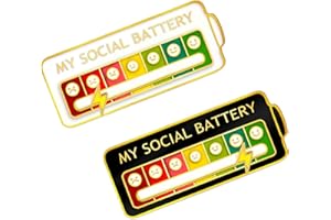 LEEWENYAN Lot de 2 broches humoristiques d'humeur sociale pour 7 jours, épingles d'humeur interactive, badges sociaux pour femmes, insigne d'anxiété, épingle d'expression d'humeur cadeau pour introvertis