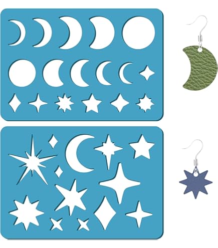 GORGECRAFT 2 Stijlen Teardrop Oorbellen Maken Sjabloon Geometrie Stencil Herbruikbare Rechthoekige Driehoek Uitsparingen Snijden Sjablonen Lapidary Sjablonen voor Cabochons Armbanden Oorbellen Maken