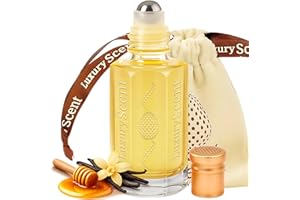 Perfume Oil Vanilla Oud 6ml Roll-On by Luxury Scent – Long Lasting Alcohol-Free Arabian Attar with Warm Woody Oriental Notes, Travel Size Unisex Fragrance for Men & Women, Vegan & Cruelty-Free